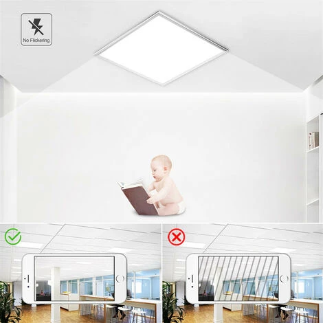 KARTOKNER 7 Pièces Plafonnier LED Carré Puissant – Panneau LED 36 W – Idéal Pour Salon, Bureau Ou Atelier (Blanc Froid) 7 KARTOKNER 7 Pièces Plafonnier LED Carré Puissant – Panneau LED 36 W – Idéal Pour Salon, Bureau Ou Atelier (Blanc Froid) – Image 5