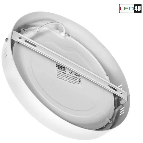 BRICOLINE LD155W 47442 Panneau LED En Saillie Mince 18W Blanc Chaud 2800-3200K Fi225 * H40mm 3 BRICOLINE LD155W 47442 Panneau LED En Saillie Mince 18W Blanc Chaud 2800-3200K Fi225 * H40mm