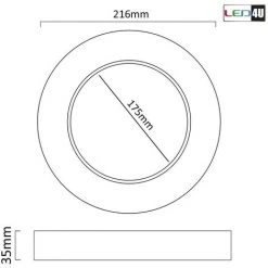 BRICOLINE LD155W 47442 Panneau LED En Saillie Mince 18W Blanc Chaud 2800-3200K Fi225 * H40mm 11 BRICOLINE LD155W 47442 Panneau LED En Saillie Mince 18W Blanc Chaud 2800-3200K Fi225 * H40mm -Panneau LED Soldes 2022 52653231 5