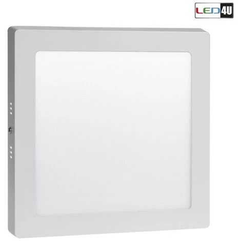 BRICOLINE Panneau LED Mince 18W Monté En Surface Blanc Naturel 4000-4500K Led4U LD156N 225 * 225 * H40mm 3 BRICOLINE Panneau LED Mince 18W Monté En Surface Blanc Naturel 4000-4500K Led4U LD156N 225 * 225 * H40mm