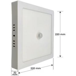 LED ATOMANT SL Plafón LED Cuadrado Superficie 18W 1600LM 220mm Con Sensor IR | Blanc Froid 6500K - Pack 1 Pce. - Blanc Froid 6500K -Panneau LED Soldes 2022 52931756 4