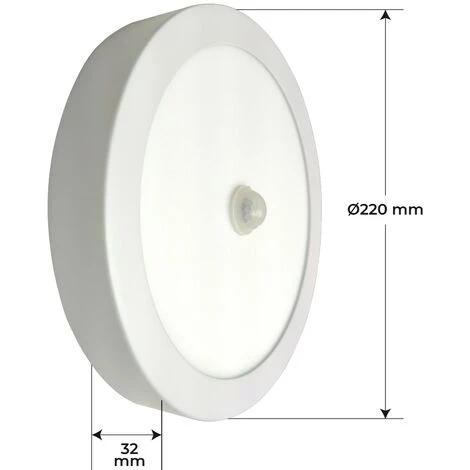 LED ATOMANT SL Plafón LED Circular Superficie 20W 1800LM 220mm Con Sensor IR | Blanc Froid 6500K - Pack 1 Pce. - Blanc Froid 6500K 7 LED ATOMANT SL Plafón LED Circular Superficie 20W 1800LM 220mm Con Sensor IR | Blanc Froid 6500K - Pack 1 Pce. - Blanc Froid 6500K – Image 5
