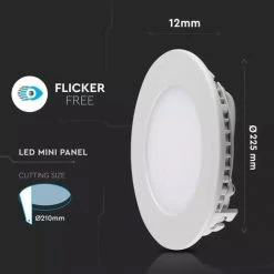 Panneau à LED Premium 18W Rond V-TAC | Température De Couleur: Blanc Neutre 4000K 8 Panneau à LED Premium 18W Rond V-TAC | Température De Couleur: Blanc Neutre 4000K -Panneau LED Soldes 2022 53616698 3