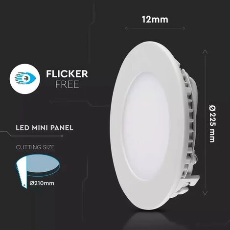 Panneau à LED Premium 18W Rond V-TAC | Température De Couleur: Blanc Neutre 4000K 5 Panneau à LED Premium 18W Rond V-TAC | Température De Couleur: Blanc Neutre 4000K – Image 3