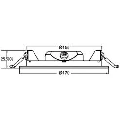 BRAYTRON Dalle LED Ronde Extra Plate 12W 3000K Ø170mm IP40 - Blanc -Panneau LED Soldes 2022 53727221 3