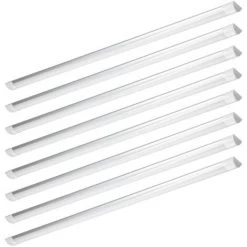 ECD Germany 8 X De LED Plafonnier - 1200 Mm - 36W - AC 220-240 V - 2618 Lumens - Blanc Chaud 2800K - IP20 Ultraslim - Lampe De Bureau Lampe De Bureau