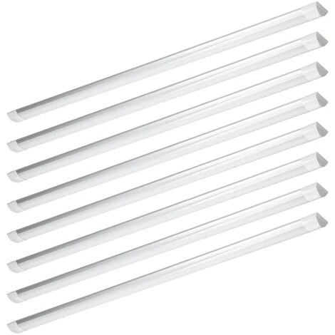 ECD Germany 8 X De LED Plafonnier - 1200 Mm - 36W - AC 220-240 V - 2618 Lumens - Blanc Chaud 2800K - IP20 Ultraslim - Lampe De Bureau Lampe De Bureau 3 ECD Germany 8 X De LED Plafonnier - 1200 Mm - 36W - AC 220-240 V - 2618 Lumens - Blanc Chaud 2800K - IP20 Ultraslim - Lampe De Bureau Lampe De Bureau