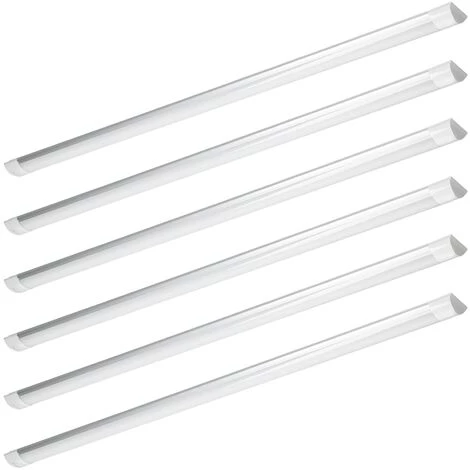 ECD Germany 6 X De LED Plafonnier - 1200 Mm - 36W - AC 220-240 V - 2618 Lumens - Blanc Chaud 2800K - IP20 Ultraslim - Lampe De Bureau Lampe De Bureau 3 ECD Germany 6 X De LED Plafonnier - 1200 Mm - 36W - AC 220-240 V - 2618 Lumens - Blanc Chaud 2800K - IP20 Ultraslim - Lampe De Bureau Lampe De Bureau