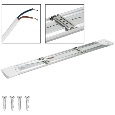 ECD Germany 6 X De LED Plafonnier - 1200 Mm - 36W - AC 220-240 V - 2618 Lumens - Blanc Chaud 2800K - IP20 Ultraslim - Lampe De Bureau Lampe De Bureau 5 ECD Germany 6 X De LED Plafonnier - 1200 Mm - 36W - AC 220-240 V - 2618 Lumens - Blanc Chaud 2800K - IP20 Ultraslim - Lampe De Bureau Lampe De Bureau – Image 3