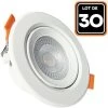 EUROPALAMP Lot De 30 Spots LED Encastrable Rond 5W - Blanc Froid 6500K