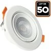 EUROPALAMP Lot De 50 Spots LED Encastrable Rond 5W - Blanc Froid 6500K
