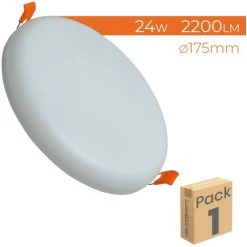 LED ATOMANT SL Spot LED Encastrable Downlight Acrylique Rond 24W 2200LM Coupe 160mm | Blanc Froid 6500K - Pack 1 Pce. - Blanc Froid 6500K