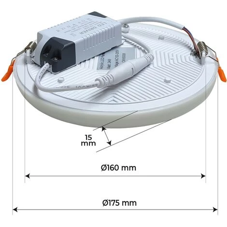 LED ATOMANT SL Spot LED Encastrable Downlight Acrylique Rond 24W 2200LM Coupe 160mm | Blanc Froid 6500K - Pack 1 Pce. - Blanc Froid 6500K 7 LED ATOMANT SL Spot LED Encastrable Downlight Acrylique Rond 24W 2200LM Coupe 160mm | Blanc Froid 6500K - Pack 1 Pce. - Blanc Froid 6500K – Image 5