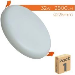 LED ATOMANT SL Downlight LED Rond Acrylique 32W 2800LM Cope 205mm | Blanc Froid 6500K - Pack 1 Pce. - Blanc Froid 6500K