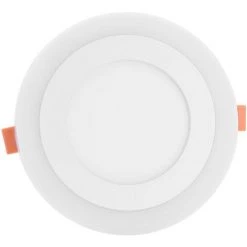 Topdeal 1 PCS Panneau LED Plafonnier 12+6W Ultra-fin Bicolore Rond Encastré Installation FFMC0005003