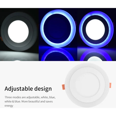 Topdeal 1 PCS Panneau LED Plafonnier 12+6W Ultra-fin Bicolore Rond Encastré Installation FFMC0005003 6 Topdeal 1 PCS Panneau LED Plafonnier 12+6W Ultra-fin Bicolore Rond Encastré Installation FFMC0005003 – Image 4
