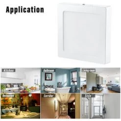 Topdeal 1 PCS Panneau LED Plafonnier 12W Blanc Chaud 220V FFZM0801232 -Panneau LED Soldes 2022 55737428 5