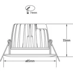 Noxion Spot LED Gimba Aluminium 6W 400lm 36D - 927 Blanc Très Chaud | Diamètre 74mm - IP44 - Meilleur Rendu Des Couleurs - Dimmable -Panneau LED Soldes 2022 55935077 5