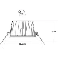Noxion Spot LED Diamond Inclinable Blanc 6W 400lm 36D - 927 Blanc Très Chaud | Diamètre 83mm - IP44 - Meilleur Rendu Des Couleurs - Dimmable -Panneau LED Soldes 2022 55935925 3