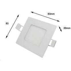 Downlight Dalle LED 3W 120° Extra Plate Carrée BLANC - Blanc Neutre 4200k - 5500k - SILUMEN 11 Downlight Dalle LED 3W 120° Extra Plate Carrée BLANC - Blanc Neutre 4200k - 5500k - SILUMEN -Panneau LED Soldes 2022 56325747 5