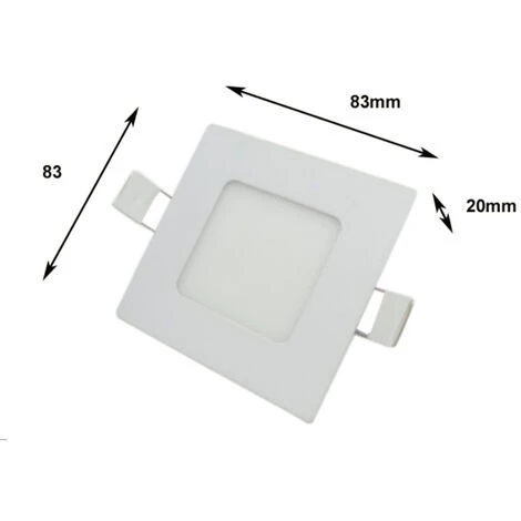 Downlight Dalle LED 3W 120° Extra Plate Carrée BLANC - Blanc Neutre 4200k - 5500k - SILUMEN 7 Downlight Dalle LED 3W 120° Extra Plate Carrée BLANC - Blanc Neutre 4200k - 5500k - SILUMEN – Image 5