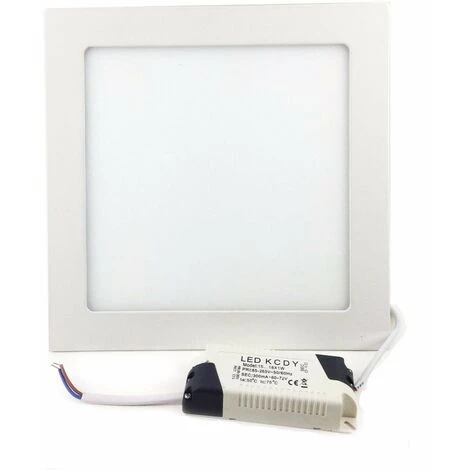 Downlight Dalle LED 18W Extra Plate Carrée BLANC - Blanc Froid 6000K - 8000K - SILUMEN 3 Downlight Dalle LED 18W Extra Plate Carrée BLANC - Blanc Froid 6000K - 8000K - SILUMEN
