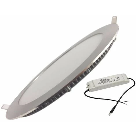 Downlight Dalle LED 12W Extra Plate Ronde ALU - Blanc Neutre 4200k - 5500k - SILUMEN 3 Downlight Dalle LED 12W Extra Plate Ronde ALU - Blanc Neutre 4200k - 5500k - SILUMEN
