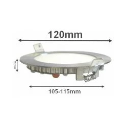 Downlight Dalle LED 6W Extra Plate Ronde ALU - Blanc Froid 6000K - 8000K - SILUMEN -Panneau LED Soldes 2022 56325871 5