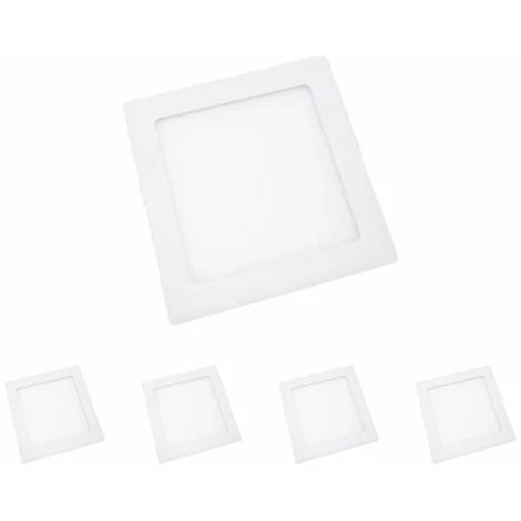 Downlight Dalle LED 24W Slim Carré BLANC (Pack De 5) - Blanc Chaud 2300k - 3500k - SILUMEN 3 Downlight Dalle LED 24W Slim Carré BLANC (Pack De 5) - Blanc Chaud 2300k - 3500k - SILUMEN