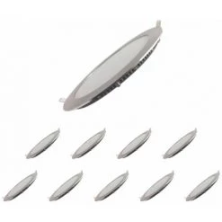 Downlight Dalle LED 18W Slim Rond ALU 18W (Pack De 10) - Blanc Chaud 2300k - 3500k - SILUMEN