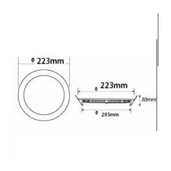 Downlight Dalle LED 18W Slim Rond ALU 18W (Pack De 10) - Blanc Chaud 2300k - 3500k - SILUMEN -Panneau LED Soldes 2022 56326304 5