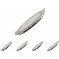 Downlight Dalle LED 18W Slim Rond ALU (Pack De 5) - Blanc Chaud 2300k - 3500k - SILUMEN