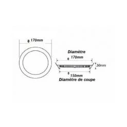 Downlight Dalle LED 12W Slim Rond ALU (Pack De 5) - Blanc Chaud 2300k - 3500k - SILUMEN -Panneau LED Soldes 2022 56326330 5