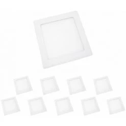 Downlight Dalle LED 24W Slim Carré BLANC (Pack De 10) - Blanc Chaud 2300k - 3500k - SILUMEN