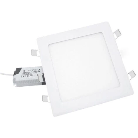 Downlight Dalle LED 24W Slim Carré BLANC (Pack De 10) - Blanc Chaud 2300k - 3500k - SILUMEN 5 Downlight Dalle LED 24W Slim Carré BLANC (Pack De 10) - Blanc Chaud 2300k - 3500k - SILUMEN – Image 3