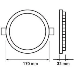 FALSE Spot LED Rond Extra Plat 12W Ø170mm Dimmable Température Variable - Blanc - SILUMEN -Panneau LED Soldes 2022 56328059 4