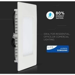 V-TAC Mini Panneau LED 18W Puce Samsung Carré Encastré 3000K -Panneau LED Soldes 2022 56813109 2