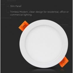 V-TAC 8W Mini Panneau LED Encastré Rond 3000K -Panneau LED Soldes 2022 56857552 2