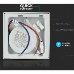 V-TAC Panneau LED 6W Monté En Surface Carré 6400K -Panneau LED Soldes 2022 56929415 3