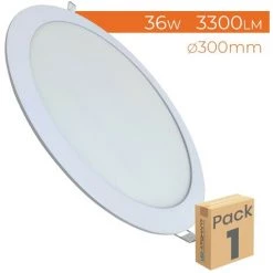 LED ATOMANT SL Downlight LED Rond Plat 36W 3300LM Corte 280mm | Blanc Neutre 4500K - Pack 1 Pce. - Blanc Neutre 4500K