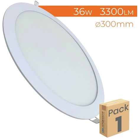 LED ATOMANT SL Downlight LED Rond Plat 36W 3300LM Corte 280mm | Blanc Neutre 4500K - Pack 1 Pce. - Blanc Neutre 4500K 3 LED ATOMANT SL Downlight LED Rond Plat 36W 3300LM Corte 280mm | Blanc Neutre 4500K - Pack 1 Pce. - Blanc Neutre 4500K