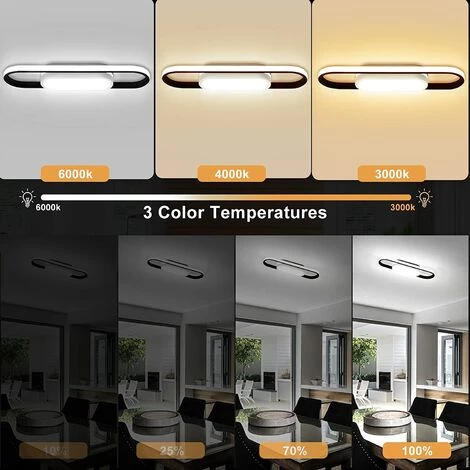 LYCXAMES 23W/40W Plafonnier LED Moderne Lampe De Plafond 2700K-6500K Dimmable Luminaire Plafonnier Métal Pour Chambre Couloir Cuisine 4 LYCXAMES 23W/40W Plafonnier LED Moderne Lampe De Plafond 2700K-6500K Dimmable Luminaire Plafonnier Métal Pour Chambre Couloir Cuisine – Image 2