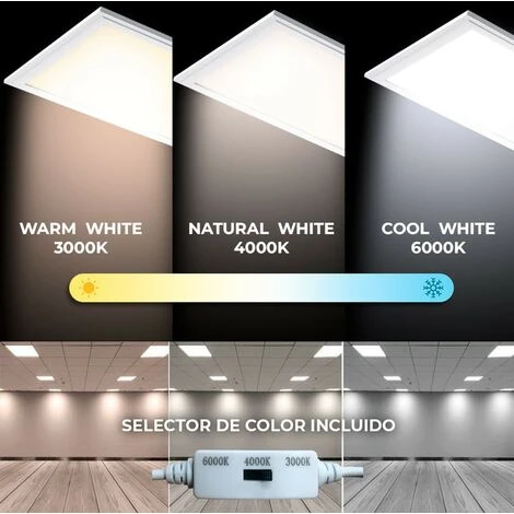 BARCELONA LED Panneau LED 60x60cm 40W CCT Kit Saillie 4 BARCELONA LED Panneau LED 60x60cm 40W CCT Kit Saillie – Image 2