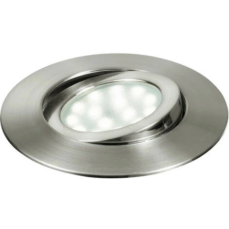 INTEC LIGHT Spot Encastré LED ZENIT Orientable 5W 3000K IP44 400lm 120 Polycarbonate Nickelé 5 INTEC LIGHT Spot Encastré LED ZENIT Orientable 5W 3000K IP44 400lm 120 Polycarbonate Nickelé – Image 3