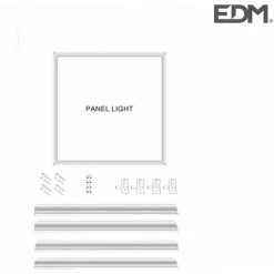 Cadre Chromé Mat (surface) Pour Panneau à Led 60x60x4,2cm Edm