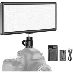 ZOLGINAH Panneau LED Torche Bi-couleur Lampe Vidéo Dimmable Avec LCD Ecran Super Mince, LED Ultra Haute Puissance, 3200K-5500K Pour Appareil Photo Studio Portrait Vidéo