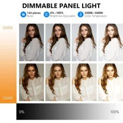 ZOLGINAH Panneau LED Torche Bi-couleur Lampe Vidéo Dimmable Avec LCD Ecran Super Mince, LED Ultra Haute Puissance, 3200K-5500K Pour Appareil Photo Studio Portrait Vidéo -Panneau LED Soldes 2022 59344694 3
