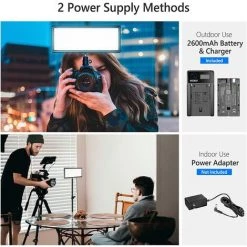 ZOLGINAH Panneau LED Torche Bi-couleur Lampe Vidéo Dimmable Avec LCD Ecran Super Mince, LED Ultra Haute Puissance, 3200K-5500K Pour Appareil Photo Studio Portrait Vidéo -Panneau LED Soldes 2022 59344694 4