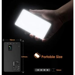ZOLGINAH Panneau LED Sur Caméra, Lumière Vidéo 3000K-6500K, Luminosité Dimmable De 0% à 100%, CRI 95+, Eclairage Photo Lampe Portable Pour Caméscopes DSLR, Photographie, Batterie Intégérée 4000mAh -Panneau LED Soldes 2022 59346128 5