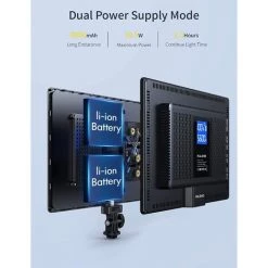 ZOLGINAH Panneau LED Lampe Vidéo, Avec LCD Ecran Mince Et Batterie Intégrée, Réglable 3200K-5600K Bi-Couleur Et CRI 95+, Pour Tous DSLR Caméra Et Trépied -Panneau LED Soldes 2022 59346626 4